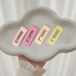 گیره مو تق‌تقی مستطیلی پاستیلی