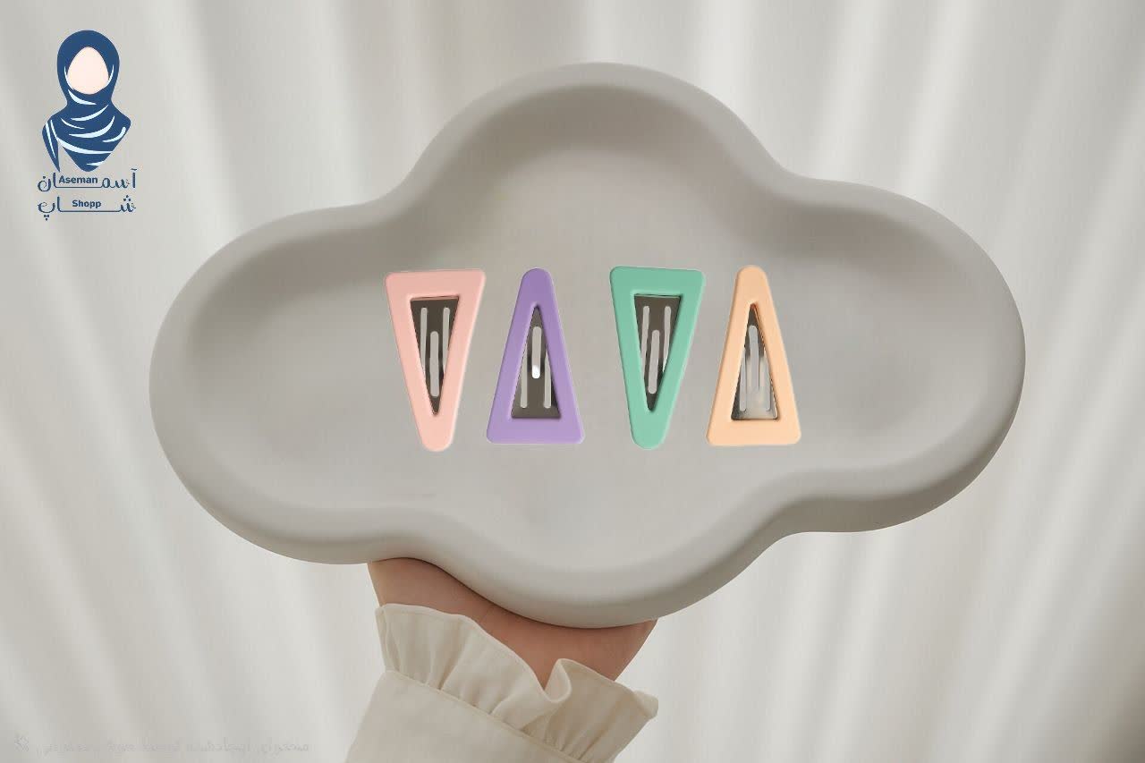 گیره مو تقتقی مثلثی پاستیلی