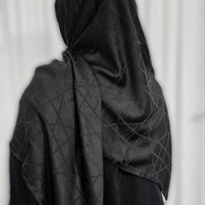 روسری ژاکارد مشکی