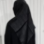 روسری ژان ژان مشکی راه‌راه