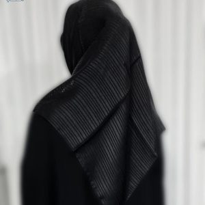 روسری ژان ژان مشکی راه‌راه