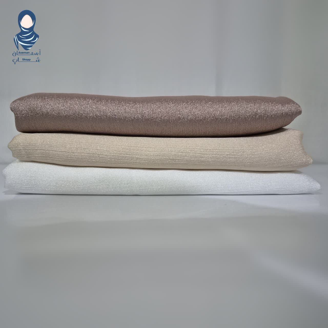 روسری کریستال | براق، باکیفیت و قواره ۱۳۵ | دورچرخدوز و منگولهدار - Image 7